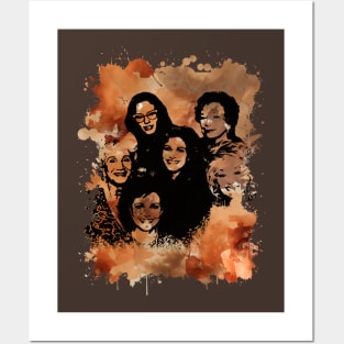 Steel Magnolias - Brown Watercolor Splash Posters and Art